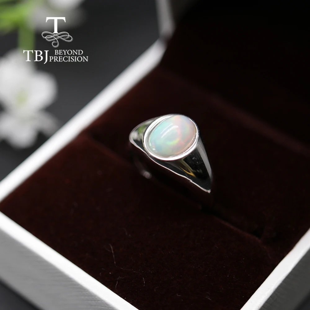 Женское кольцо с натуральным опалом овальное ювелирное изделие из серебра 925