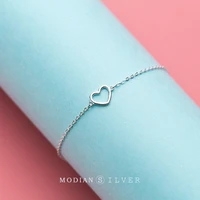 modian new romantic heart bracelet for women real 100 925 sterling silver fresh lovely gifts anti allergy gift fine jewelry