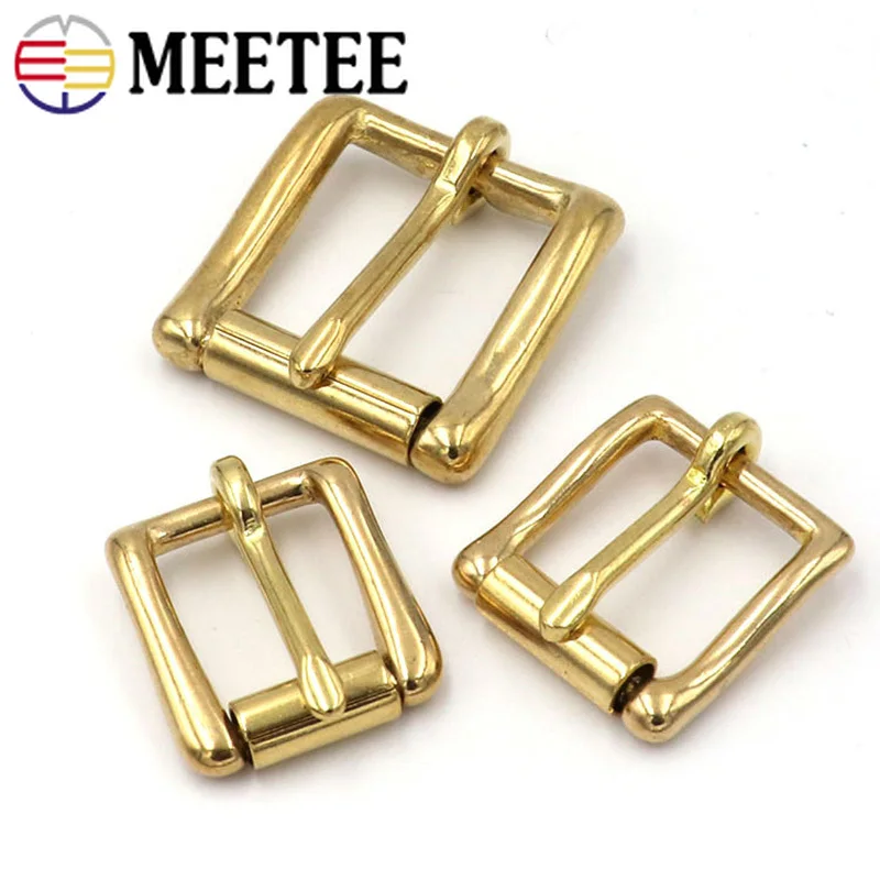 Meetee 2/5 шт ID13 38mm Пряжка из чистой меди латунные пряжки для роликовых ремней DIY