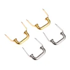 10 шт Мини ручки Встроенный тянет золотосеребро ручки с пинетками; Винтажная деревянная коробка подарка для ювелирных изделий для макияжа чехол сплавочный 20x10 мм украшения