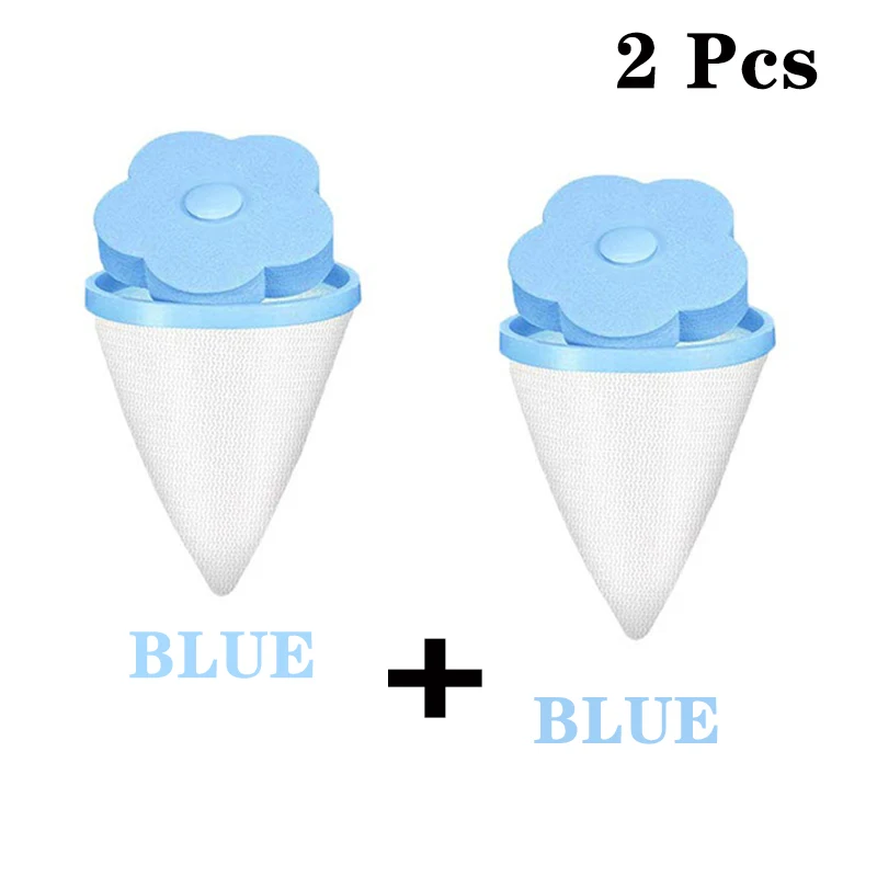 2Blue 3Pcs/set Washing Machine Filter Bag Hair Remover Floating Universal Net Bag Hair Removal Decontamination Filter Laundry Bag - Цвет: 2Blue
