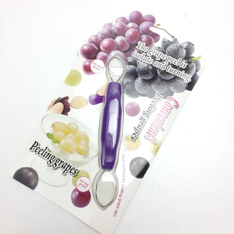 

2021 Convenient Grape Peelers 2 Stainless Steel Rings Fruit Peeler Eco-Friendly Kitchen Tools Kitchen Gadgets And Accessories