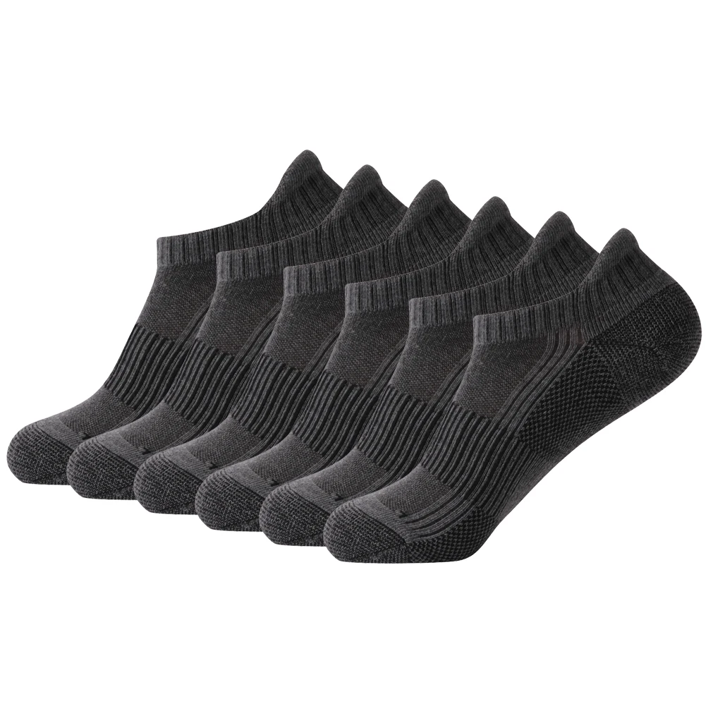 

6 пар в партии; Медь носки, FOOTPLUS унисекс амортизирующая подошва Арка Поддержка Athletic Ankle/Экипаж производительность работает Пеший Туризм Носк...