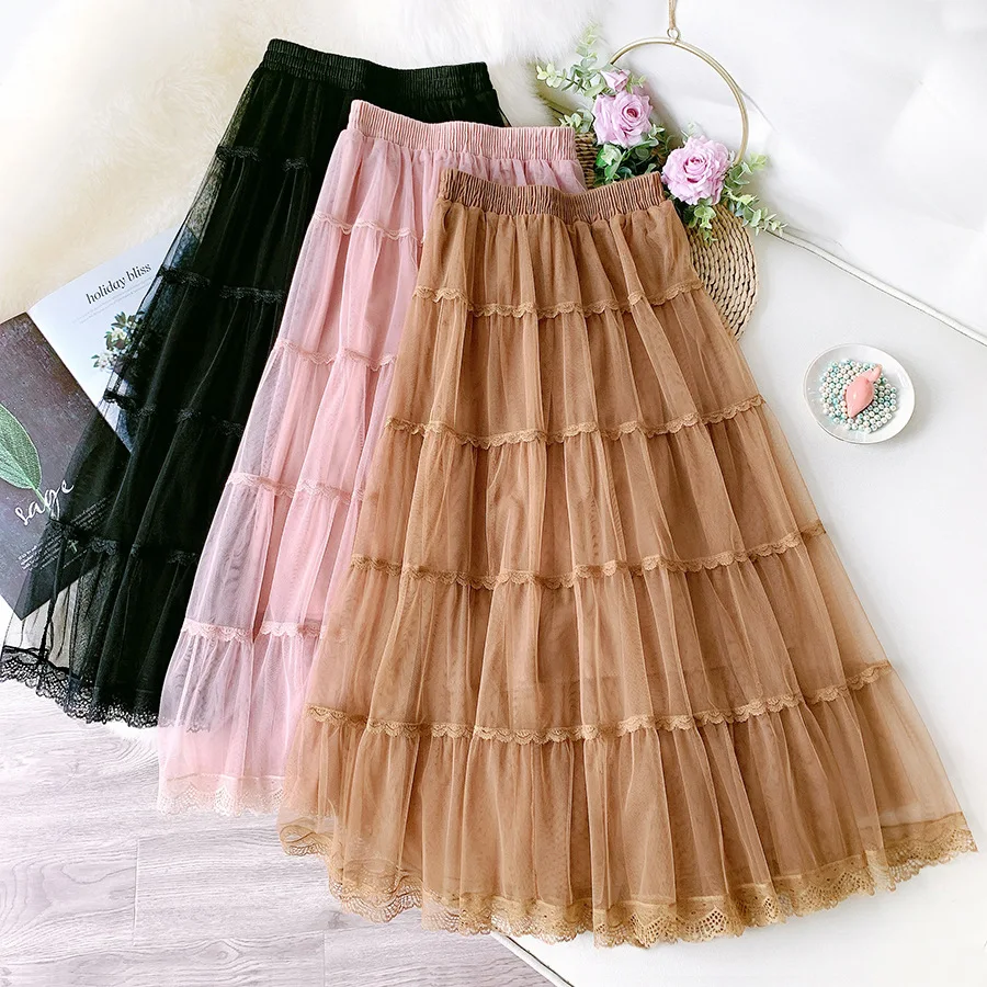 Женская юбка-макси с завышенной талией длинная Плиссированная юбка весна-лето 2022