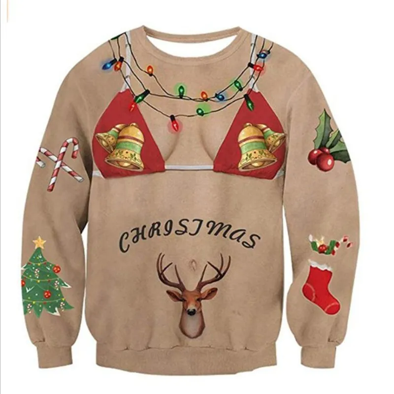 

Ugly Christmas Sweater 3D Funny Holiday Sweaters Men Women Xmas Sweatshirt Couple Pullover Christmas Jumpers Tops Plus Size 3XL
