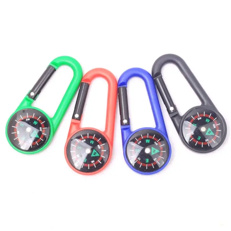 

K1KD Sturdy Plastic Compass Keychain Waterproof Pocket Size Key Ring Decor Outdoor Camping Gear Adventure Survival Accessory