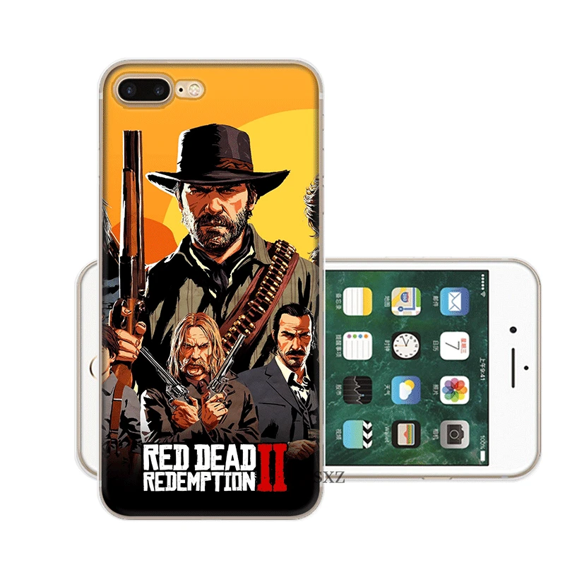 Чехол для мобильного телефона iPhone 5 5S SE 6 6S 7 8 Plus X XR XS Max, Жесткий Чехол, крутая игра, красные изображения из фильма «Red Dead Redemption» 2