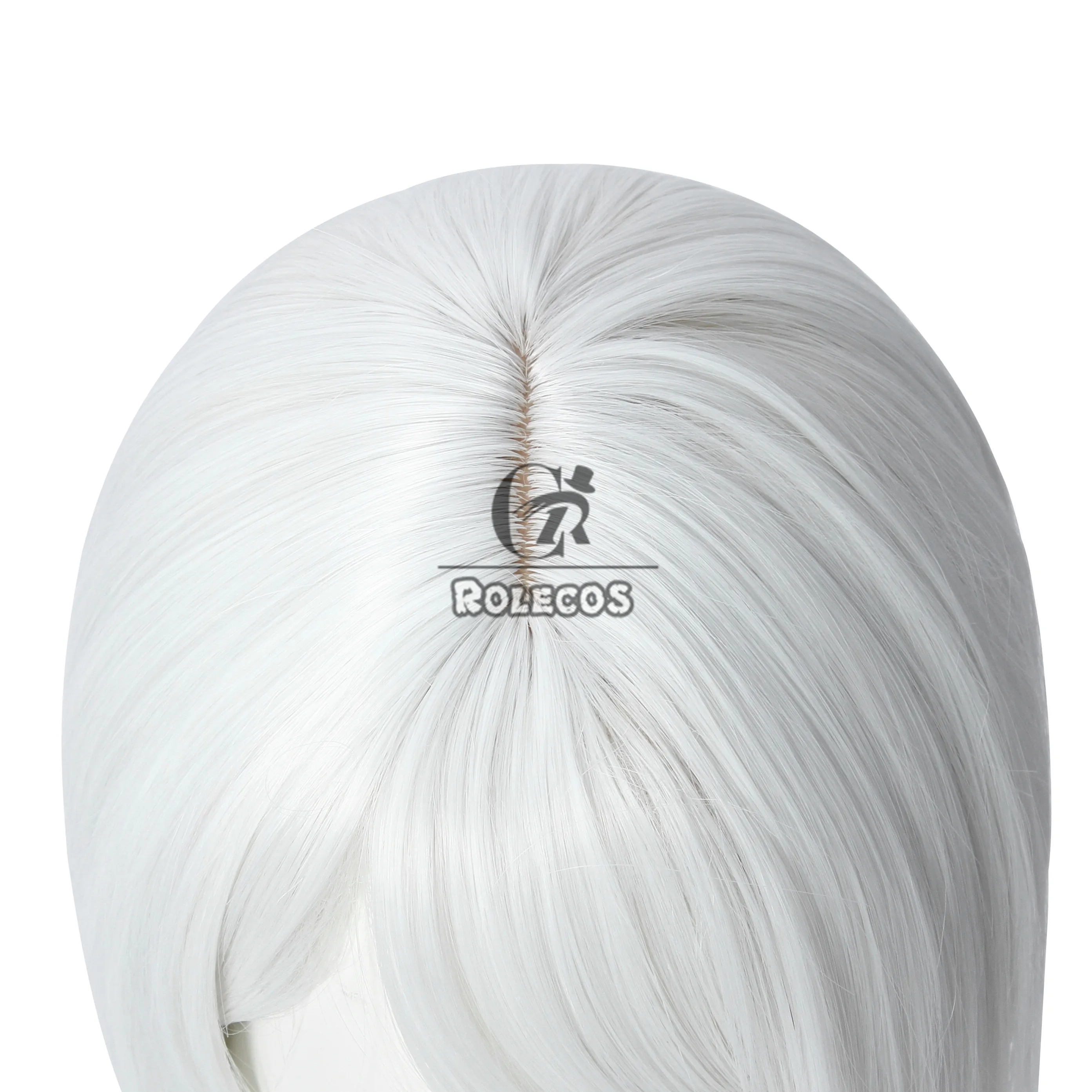 ROLECOS NieR RepliCant Kaine Cosplay Wig Sliver White Braided Wigs with Bangs Synthetic Hair Heat Resistant