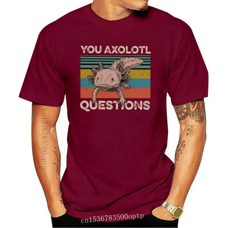 

New Animal You Axolotl Questions Vintage Men T-Shirt