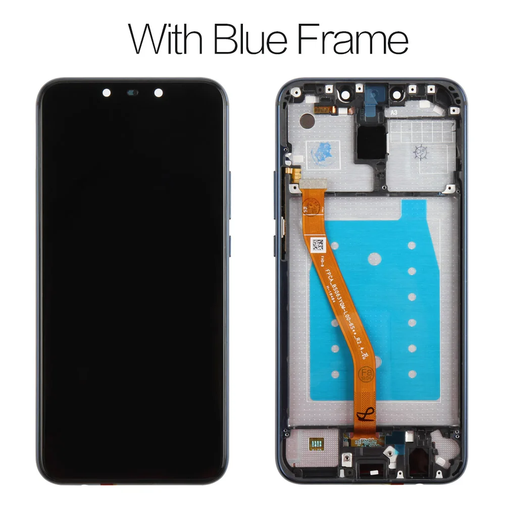 Для huawei mate 20 Lite дисплей Панель сенсорный для Maimang 7 экран дигитайзер Рамка для huawei mate 20 Lite sne-lx1 ЖК-стекло - Цвет: With Blue Frame