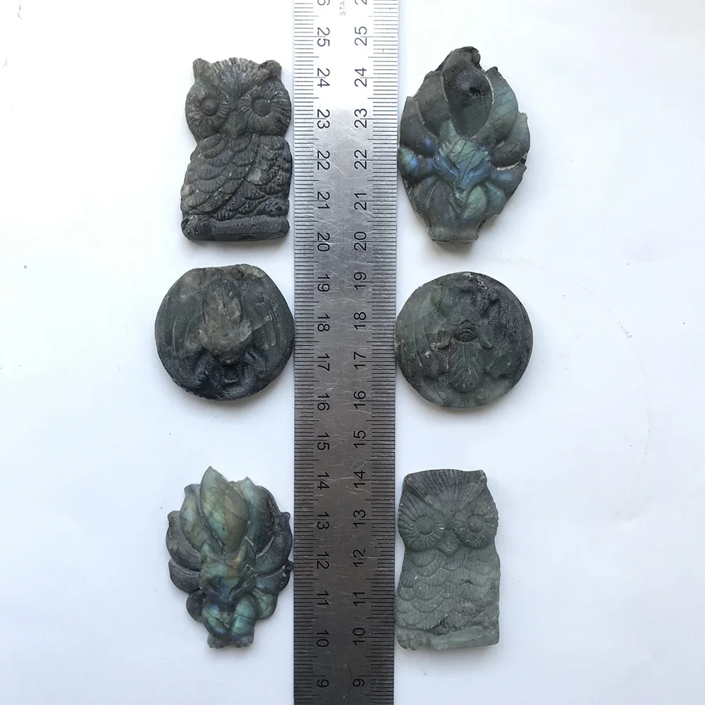 Высококачественный натуральный камень лабрадорит с 9 хвостым лисьим покрытием