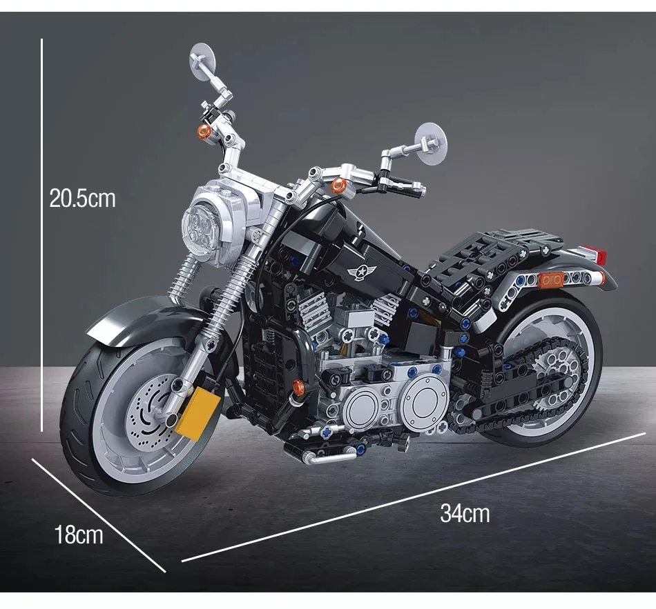 

709pcs City Technical MOC locomotive Motorcycle Car Building Blocks 1:6 Creator Motorbike Racing Car Bricks Toys for Kids Boys