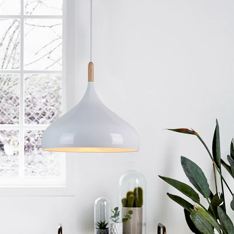 Креативный подвесной светильник современная люстра макарон деревянный высота