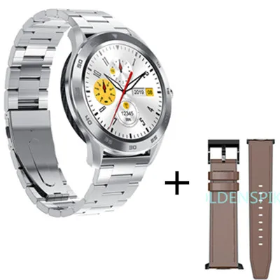 Silver add Strap DT98 Смарт-часы IP68 Водонепроницаемые Смарт-часы Bluetooth звонки, музыка контроль ЭКГ кровяное давление для huawei Xiao mi IOS mi Phone - Цвет: Silver add Strap