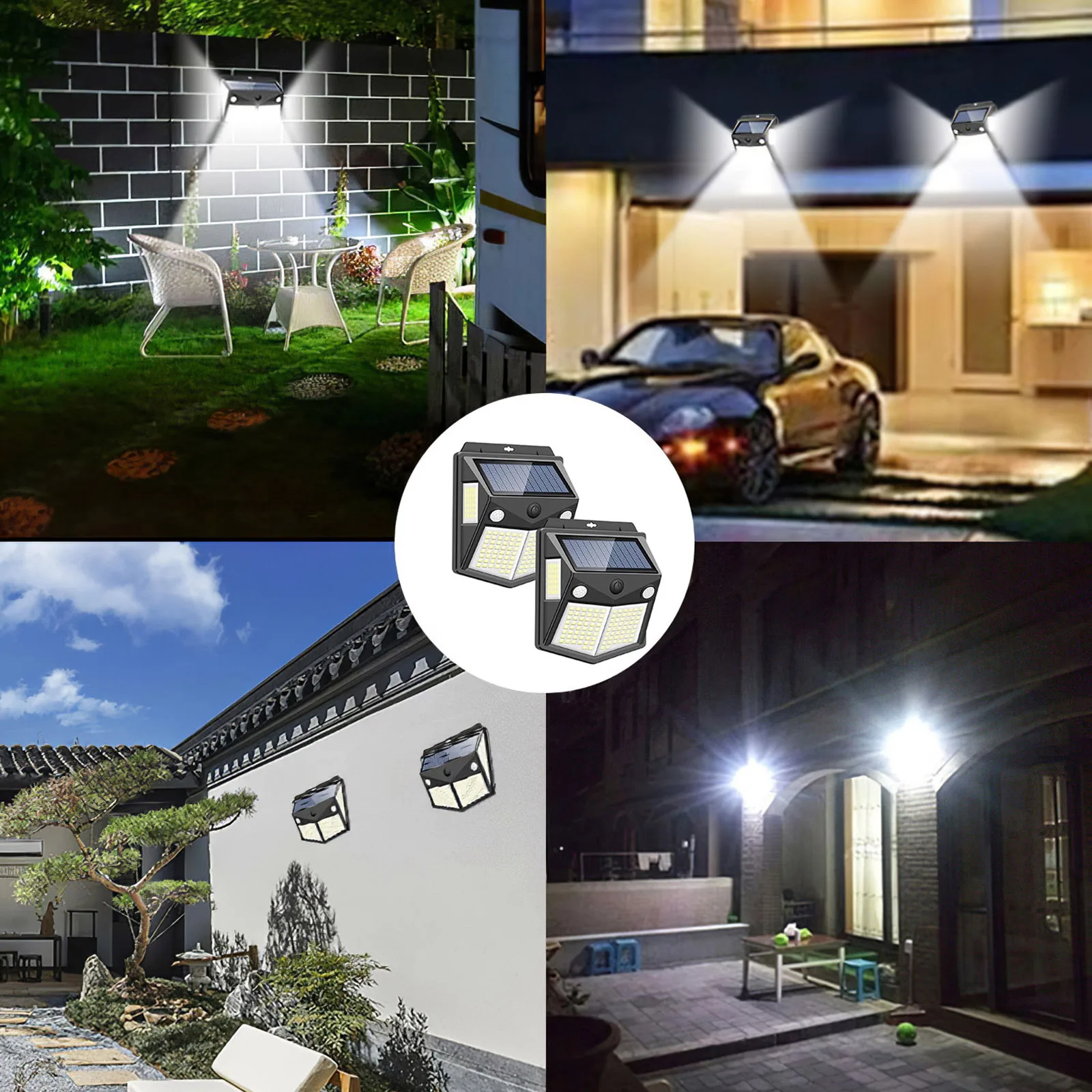 

100 LED Solar Power PIR Motion Sensor Wall Light Outdoor Lamp Waterproof Solar Led Lamp WholeSale Support Dropshipping