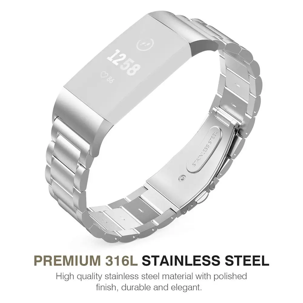 Сменный ремешок из нержавеющей стали металлический браслет аксессуары для Fitbit