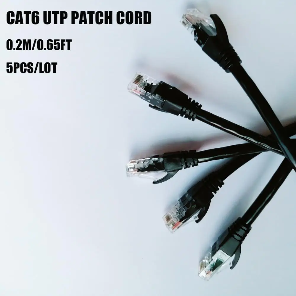 

Cat6 UTP 0.2M Ethernet Cable RJ45 Network Cable Round Patch Cord 0.65ft for Computer Cable Internet Wire Cables 5pcs/LOT