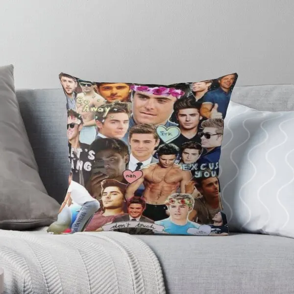 

Zac Efron Soft Decorative Throw Pillow Cover for Home Pillows NOT Included