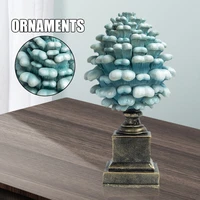 new mini resin tree desktop ornaments with base simple innovative study room ornaments office bookcase living room decor