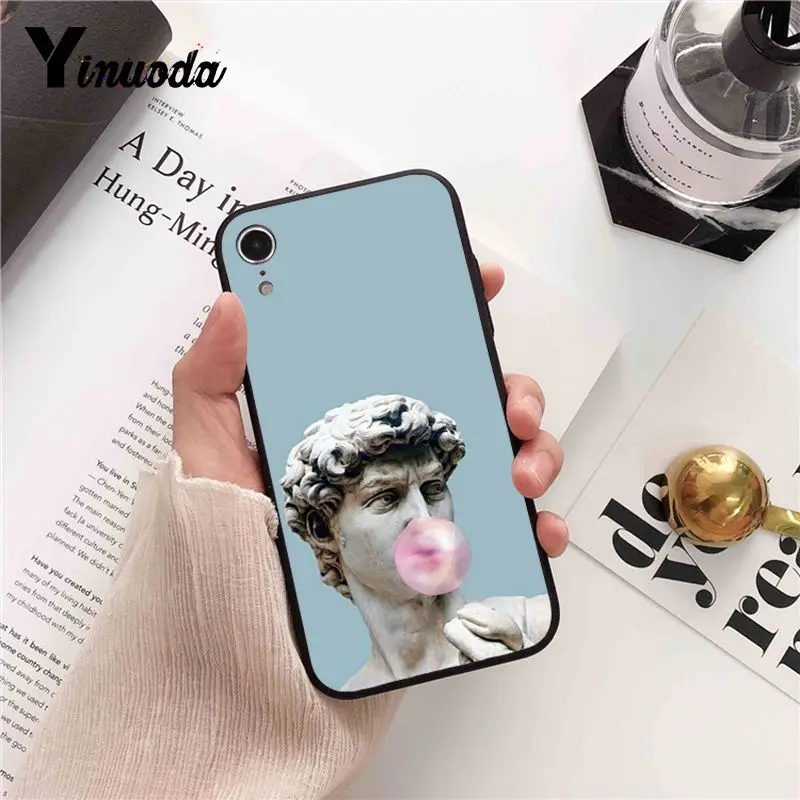 Yinuoda Mona Lisa Art David line чехол для телефона iPhone X XS MAX 6 6S 7 7plus 8 8Plus 5 5S XR 11 pro max | Мобильные