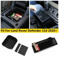 car interior plastic central storage container armrest box case accessories cover trim for land rover defender 110 2020 2022