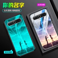 luminous case for meizu 16 case glow in dark tempered glass back cover for meizu 16 16th 15 plus 16x 16xs 16s 17 pro cover bag