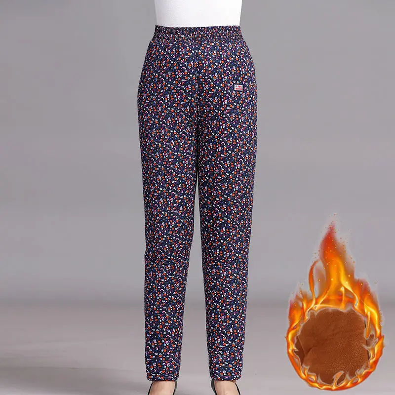 

Женские осенне-зимние бархатные плотные леггинсы с принтом, теплые брюки с эластичным поясом, облегающие брюки, M690, 2021