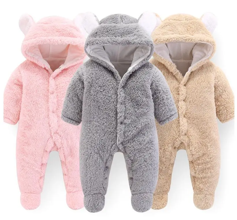 Женский теплый зимний комбинезон с длинным рукавом и мультяшным рисунком