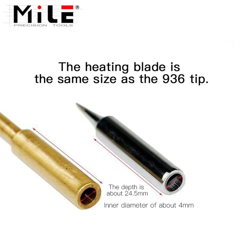 MILE 936 Electric Soldering Iron Transfer Copper Head For iPhoneX XS MAX Back Cover Repair Delete Glue Blade Chip | Инструменты