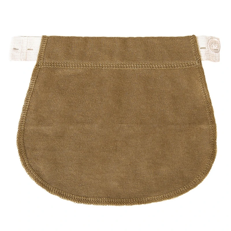 

Maternity Pregnancy Waistband Belt Solid Color Adjustable Elastic Waist Lengthening Pants Extender with 3 Buttons for Women