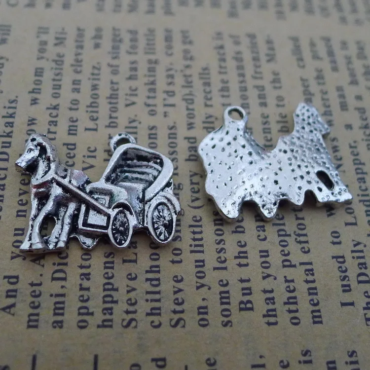 Новейшие 10 штук 20*23 мм Смешанные сплава античное серебро Цвет CarriageCharms винтажный