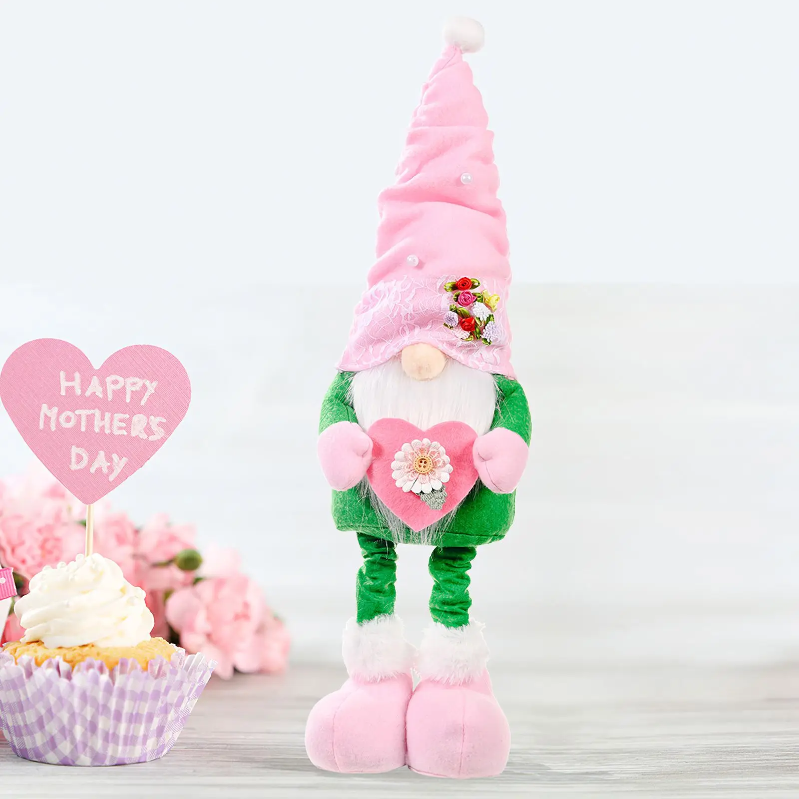 

3 Color Style Mother’S Day Faceless Doll Rudolph With Pointed Hat Doll Telescopic Mother Gift Decoration For Mother Family Home