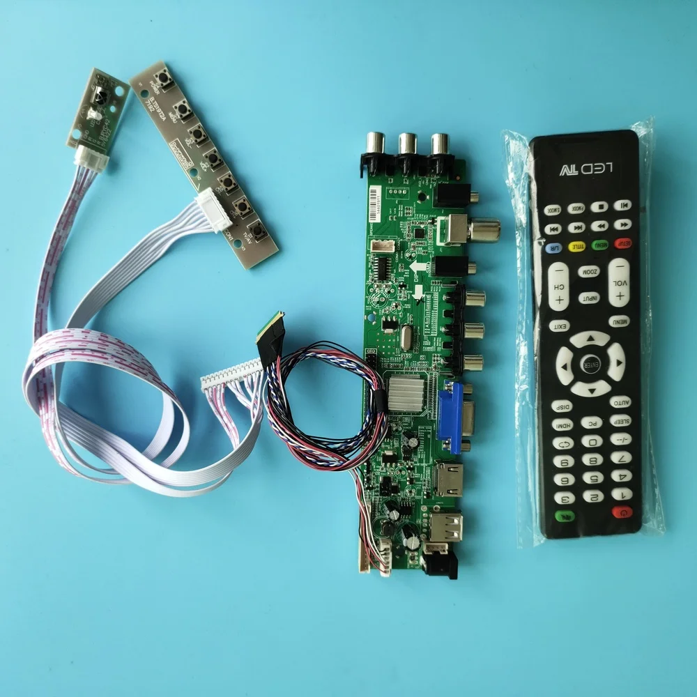 

Kit For N101N6-L03 DVB-T DVB-T2 1024X576 Signal controller board digital HDMI AV LED USB VGA TV 40pin 10.1" remote