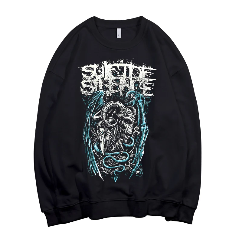 ; SUICIDE SILENCE Band; унисекс; круглый вырез; хлопковая толстовка; Азиатский размер - Цвет: style3