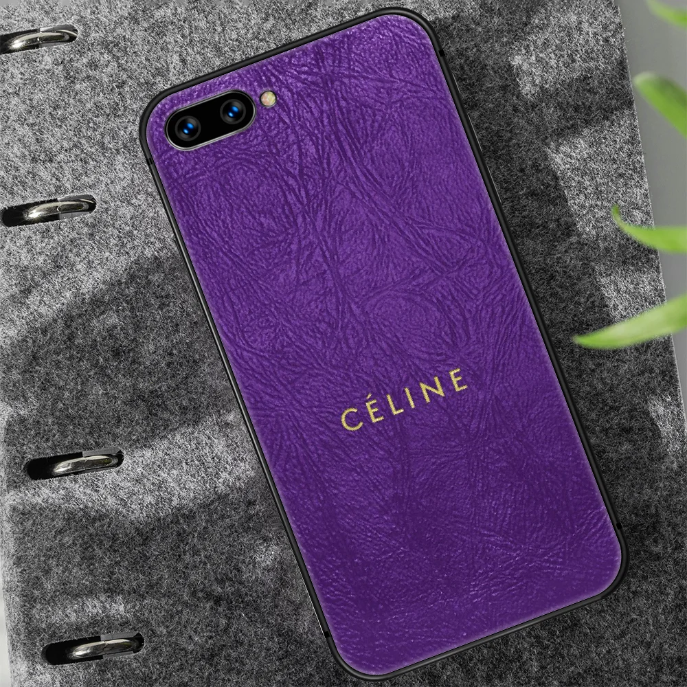 

luxury brand celins Paris Phone Case Cover Hull For HUAWEI honor 7a 8 8s 8a 8x 9 9x 10 20 i Lite Pro black Bumper Luxury Coque