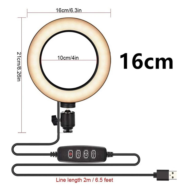 Многофункциональный штатив для селфи 6/10 дюйма со светодиодной лампой |