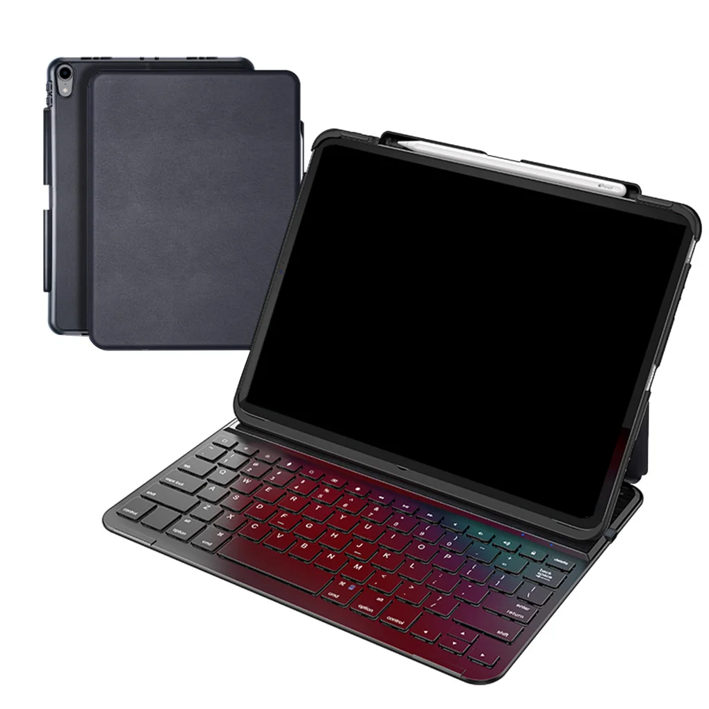 

Беспроводная съемная Съемная Bluetooth-клавиатура для iPad Pro 11 дюймов, Ультратонкий чехол из искусственной кожи, умный чехол, новинка