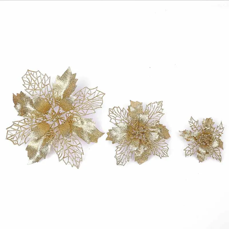 Подвесной 10 шт./компл. с изображением рождественского цветка Пуансеттия