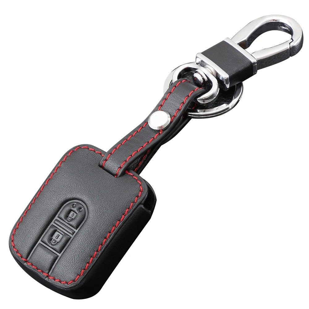 Автомобильный чехол для ключей с дистанционным управлением черный кожаный