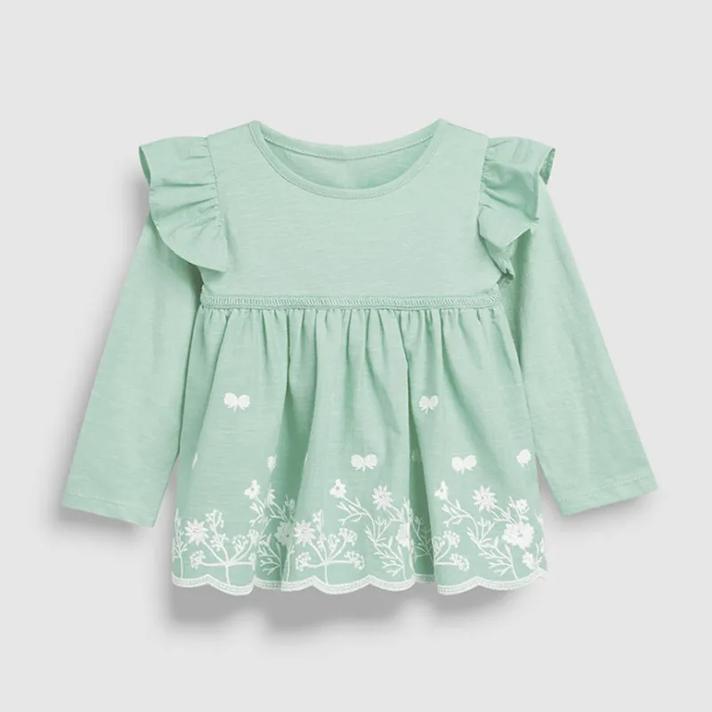 Little maven/детская брендовая одежда для маленьких девочек; Новинка г.; Осенняя футболка с длинными рукавами и цветочным принтом для девочек; 51538