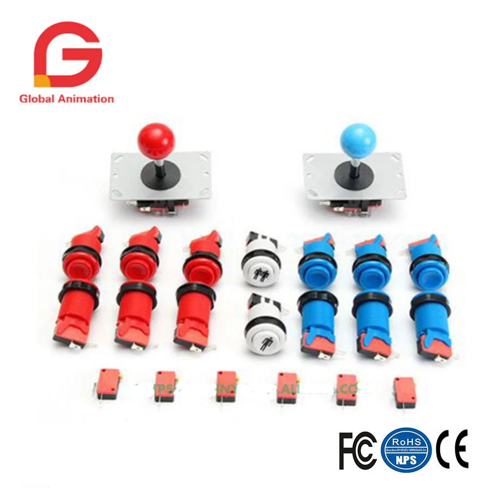 

DIY kit Sanwa joystick Zippy joystick American joystick push button 30mm LED push button micro switch