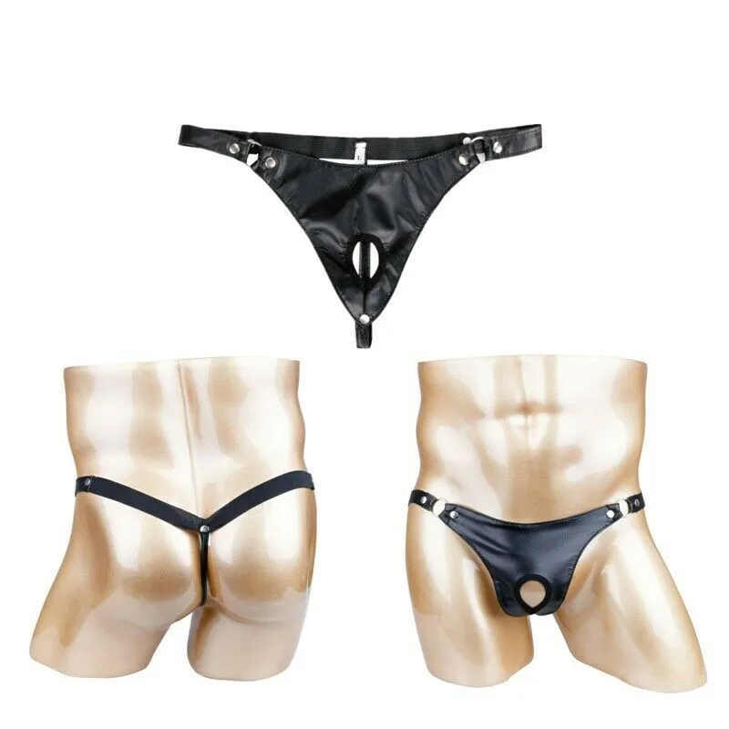 Сексуальные мужские трусики мужское кожаное нижнее белье стринги Т-образные