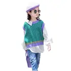 Осенний свитер для девочек от 10 до 12 лет, модные топы, новинка 2021, весенний пуловер из двух частей с имитацией двух предметов, свитер