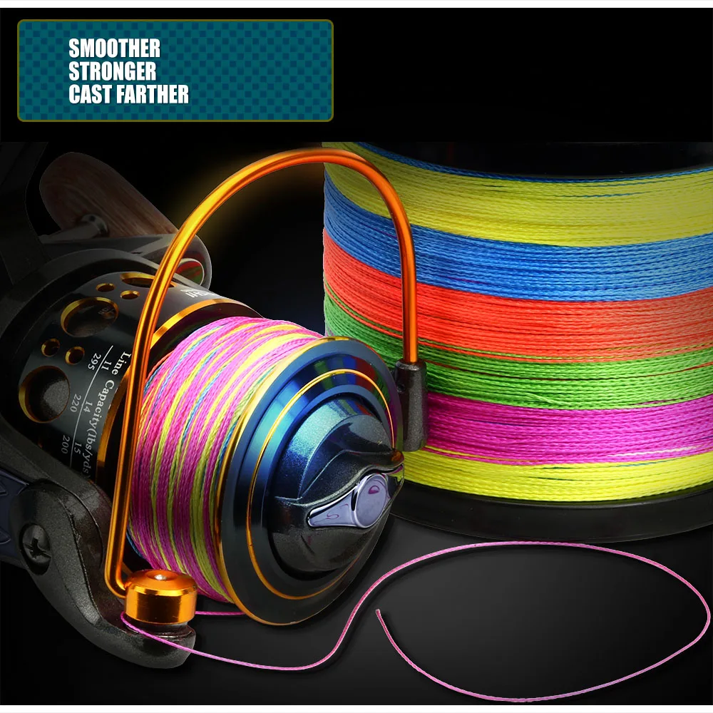 Плетеная рыболовная леска BAKAWA для ловли карпа 8 нитей многонитевая нахлыстом 300 м