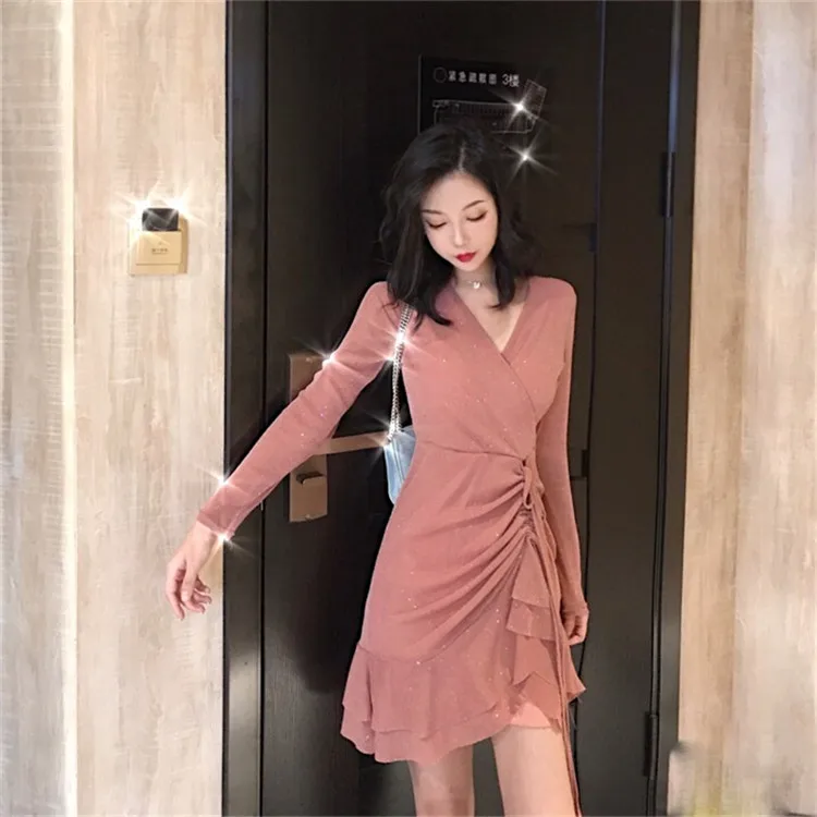 Женское модное повседневное сексуальное платье хит продаж весна лето осень