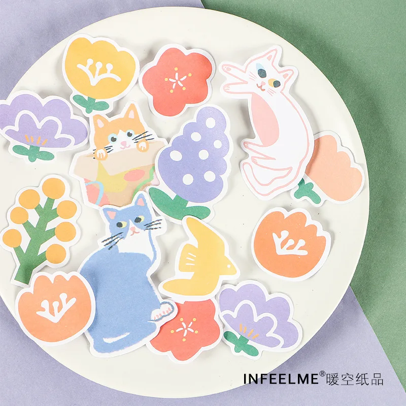 1 упаковка милый секретный сад кошка птица цветок блокноты для заметок блокнот