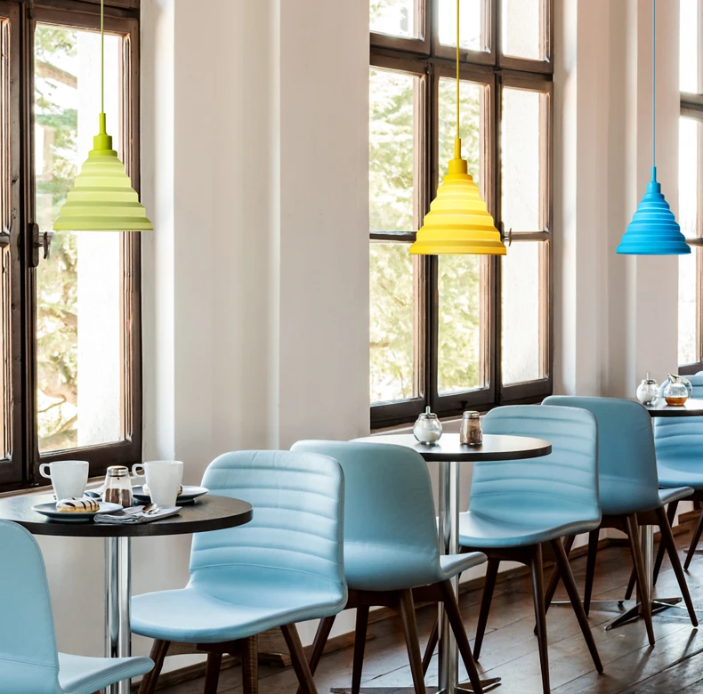 Современный красочный держатель подвесные светильники лампа E27 силиконовый