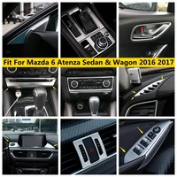 ac air conditioning panel transmission shift gear frame inner door handle bowl frame cover trim for mazda 6 2016 2017 matte