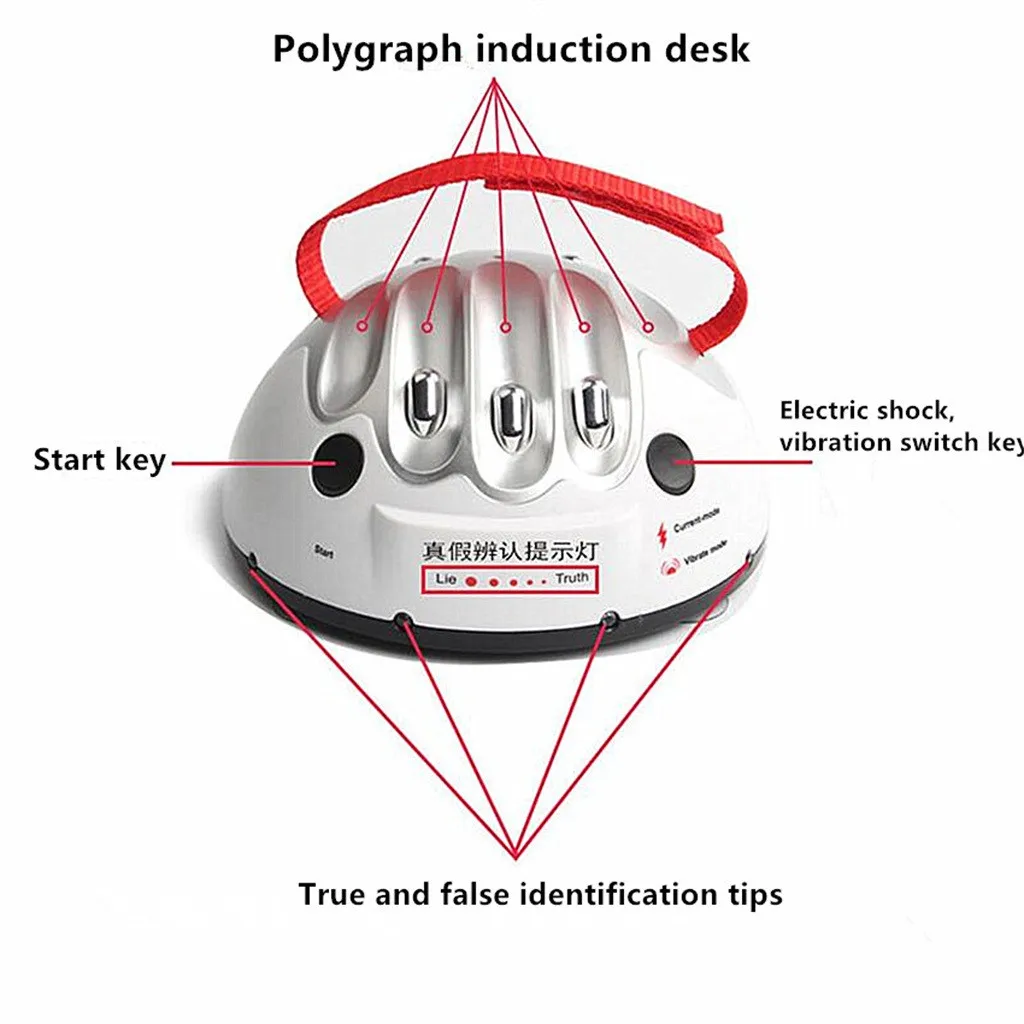 

Polygraph Test Tricky Funny Adjustable Adult Micro Electric Shock Lie Detector Shocking Liar Truth Party Game Consoles Gifts Toy