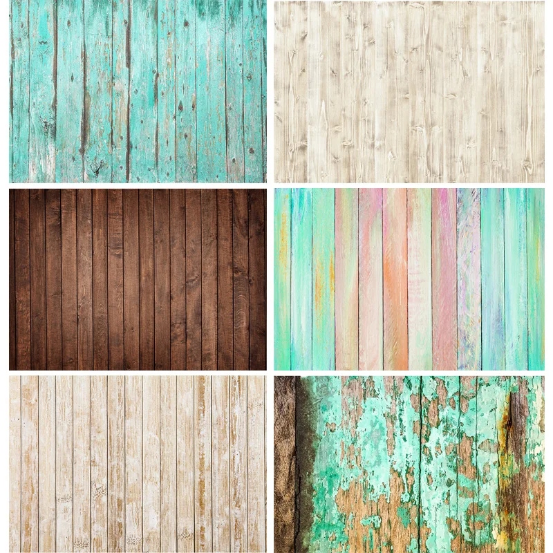 

Vinyl Retro Wood Plank Vintage Baby Portrait Photography Backdrops For Photo Studio Background Props 21318WQ-57